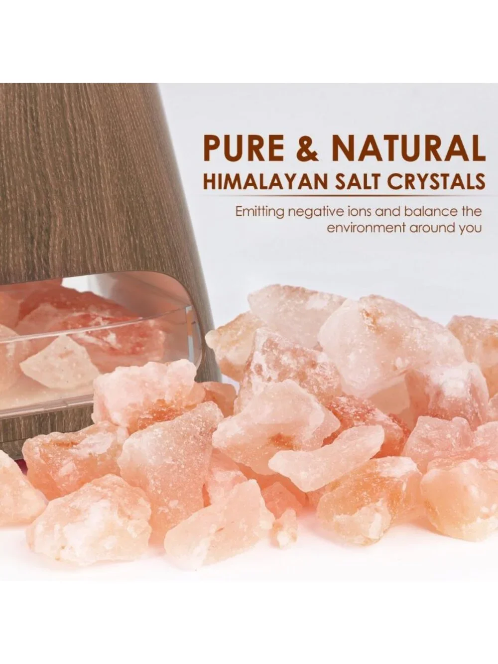 2-in-1 Himalayan Salt Lamp & Cool Mist Humidifier, Aromatherapy Diffuser, 150ml